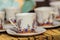 Vintage Thai\'s style porcelain coffee cup handmade. Beautiful tr