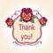 Vintage thank you cards for wedding decoration