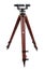 Vintage theodolite over white background