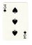 Vintage three of spades playing card.
