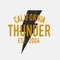 Vintage Thunderbolt logo. Vector logo template with grunge texture. Thunder emblem.