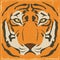 Vintage Tiger Stripes On Grunge Background