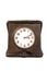 Vintage Timepiece Clock on White Background