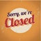 Vintage tin sign - Closed