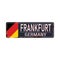 Vintage tin sign. Frankfurt city vintage poster vector. Vintage tin sign with Germany city. Frankfurt. Retro souvenirs