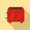 Vintage toaster icon, flat style