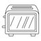 Vintage toaster icon, outline style