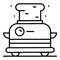 Vintage toaster icon, outline style