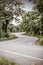 Vintage toned image of snake curved road