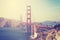 Vintage toned picture of the Golden Gate Bridge