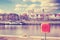 Vintage toned picture of Szczecin, city by the Odra River, Poland