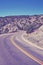 Vintage toned scenic curved road, travel concept background, Col