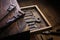 Vintage Tools in an old wood tool chest