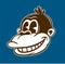 Vintage toons cartoon smiling monkey face vector illustration