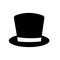 Vintage top hat. Male head cap. old fashion clothes. Elegent hat. Gentelmen style.Tophat. Vector illustration. Gentleman