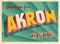 Vintage Touristic Greeting Card From Akron, Ohio.