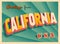 Vintage Touristic Greeting Card from California.