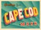 Vintage Touristic Greeting Card From Cape Cod, Massachusetts.