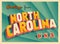 Vintage Touristic Greeting Card from North Carolina.