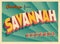 Vintage Touristic Greeting Card From Savannah, Georgia.