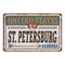 Vintage Touristic metal sign - St. Petersburg, Florida - Vector EPS10. Grunge effects can be easily removed for a brand