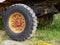 Vintage Tractor Trailer Wheel and Suspension