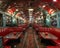 Vintage train car converted into a cozy diner with booth seating and period details.