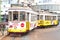 Vintage tram 28 tramway, Lisbon, Portugal