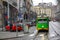 Vintage trams on a street of Poznan