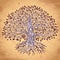 Vintage tree of life illustration