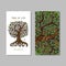 Vintage tree of life with roots, concept art for your business. Creative ideas for cards, banner, web, promotional