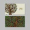 Vintage tree of life with roots, concept art for your business. Creative ideas for cards, banner, web, promotional