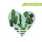 Vintage Tropical Summer Cactus Heart Graphic Design for T shirt, Fashion, Prints