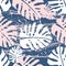 Vintage tropical worn pattern