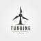 vintage turbine logo vector symbol illustration design, offshore windmill logo