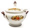 Vintage tureen on a white background