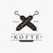 Vintage Turkish food, Kofte logo vector