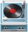 Vintage turntable icon