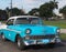 Vintage Turquoise And White Cuban Car