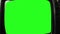 Vintage Tv Green Screen. Zooming In Really Fast.
