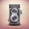 Vintage twin lens reflex camera