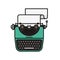 Vintage typewriter isolated vector illustration