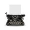 Vintage typewriter isolated on white background. Vector illustration