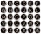 Vintage Typewriter Key Alphabet