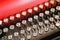 vintage typewriter keyboard close up concept for writing, journalism, blogging