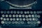 Vintage typewriter keyboard in German