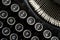 Vintage Typewriter Machine Keyboard Close Up