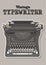 Vintage Typewriter Vector Illustration Retro Style