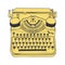 Vintage typewriters color vector illustrations