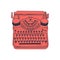 Vintage typewriters color vector illustrations